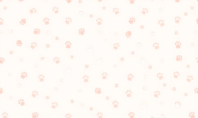 bunny paw prints scattered across a soft pastel background