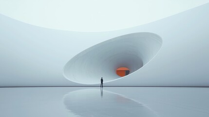 Futuristic Enterprises in Minimalist Environments, showcasing innovative designs and advanced technology in a sleek, uncluttered backdrop that emphasizes growth and scalability.