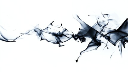 a secret experiment gone wrong, shattered glass and dark smoke, horrorthemed, isolated on white background