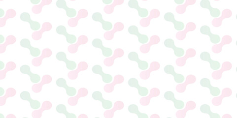 seamless pattern with pink hearts dots and paper circle meatball geometric wallpaper texture design.