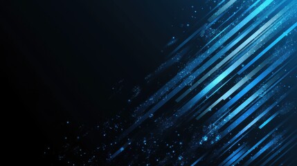 Blue background with linear patterns. Banner template with white space in the center for text. Suitable for abstract minimalist wallpaper and modern graphic design projects.