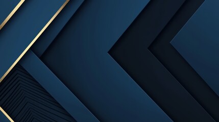 Obraz premium Abstract Blue Background with Linear Shapes, Banner Template with White Space for Text. Minimalist Wallpaper with Copy Space on Blue Background. Geometric Modern Wallpaper.