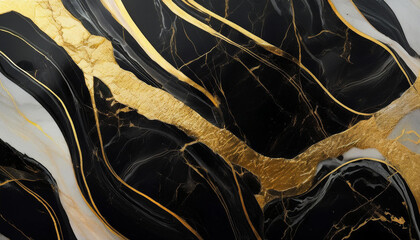 black marble with golden traces historical past