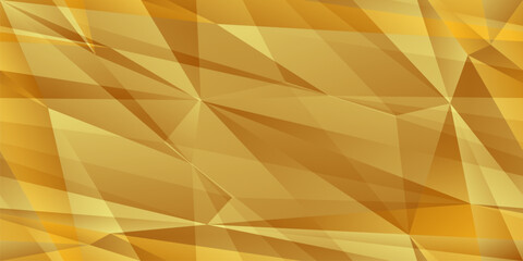 Seamless background of golden triangles. Gradient triangles for background. Vector illustration