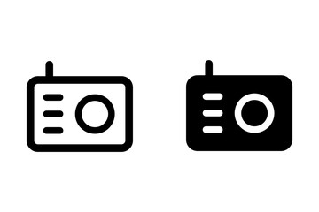 Radio icon. sign for mobile concept and web design. vector illustration