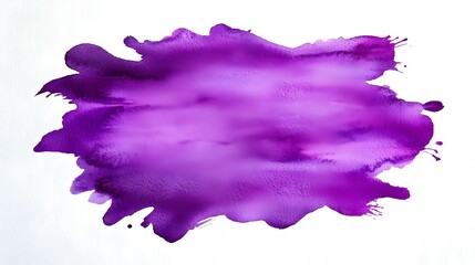 Obraz premium Abstract Purple Watercolor Paint Splash on White Background