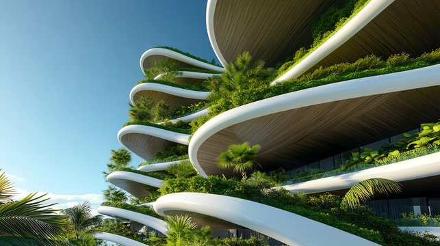 Futuristic ecolab with AIdriven sustainability research, vertical gardens, and selfsustaining energy sources