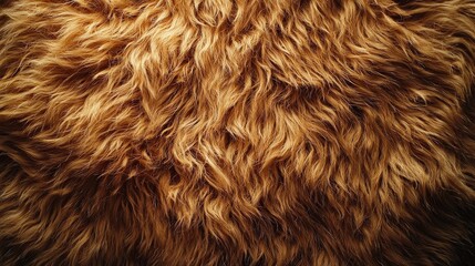 close up view of dense, rugged fur texture showcases intricate patterns and coarse strands, creating warm and natural appearance