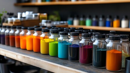 Handmade botanical dye station in a home lab, experimenting with natural pigments and textile coloration