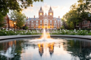 Fototapeta premium A university implementing financial aid programs to help students stay enrolled