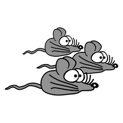 3 Mice Family Child Mom Dad Parents Three Friends Design Lover Art Vector Illustration Card T-Shirt Poster Sticker Graphic Print Decorative Drawing Isolated Logo Decoration Symbol Creative Cool Style
