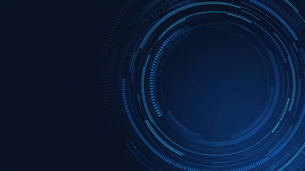 Minimalist dark circular pattern wallpaper with copy space in the center. Ideal for geometric design templates, banners, and digital backgrounds.