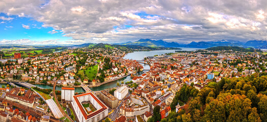 Lucerne, Switzerland Panorama Skyline
