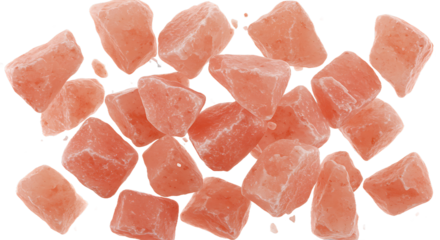 Top View 4K Natural Pink Himalayan Salt Crystals in Motion