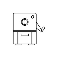 Hand-Crank Sharpener Vector Outline Icon
