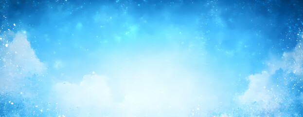 Blue sky, white clouds, light. Background use