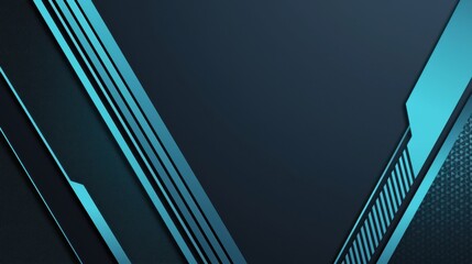 Minimalist Shapes on Blue Background for Design, Banner Template, Minimalist Abstract Wallpaper with Copy Space, Simple Geometric Modern Wallpaper for Text Placement and Creative Use