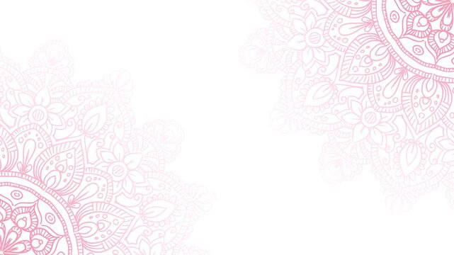 Pink color traditional art animated video
