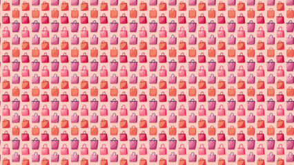 かわいいカバンのイラスト背景、パターン