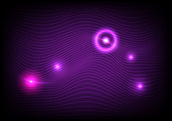 light flare on lines wave