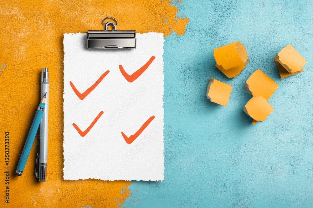 Poster A clean minimalist icon of a checklist with checkmarks, symbolizing adherence to guidelines
