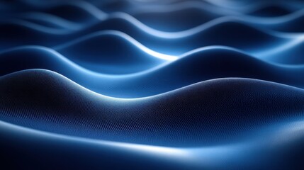 Obraz premium Blue background with linear patterns. Banner template with white space in the center for text. Suitable for abstract minimalist wallpaper and modern graphic design projects.