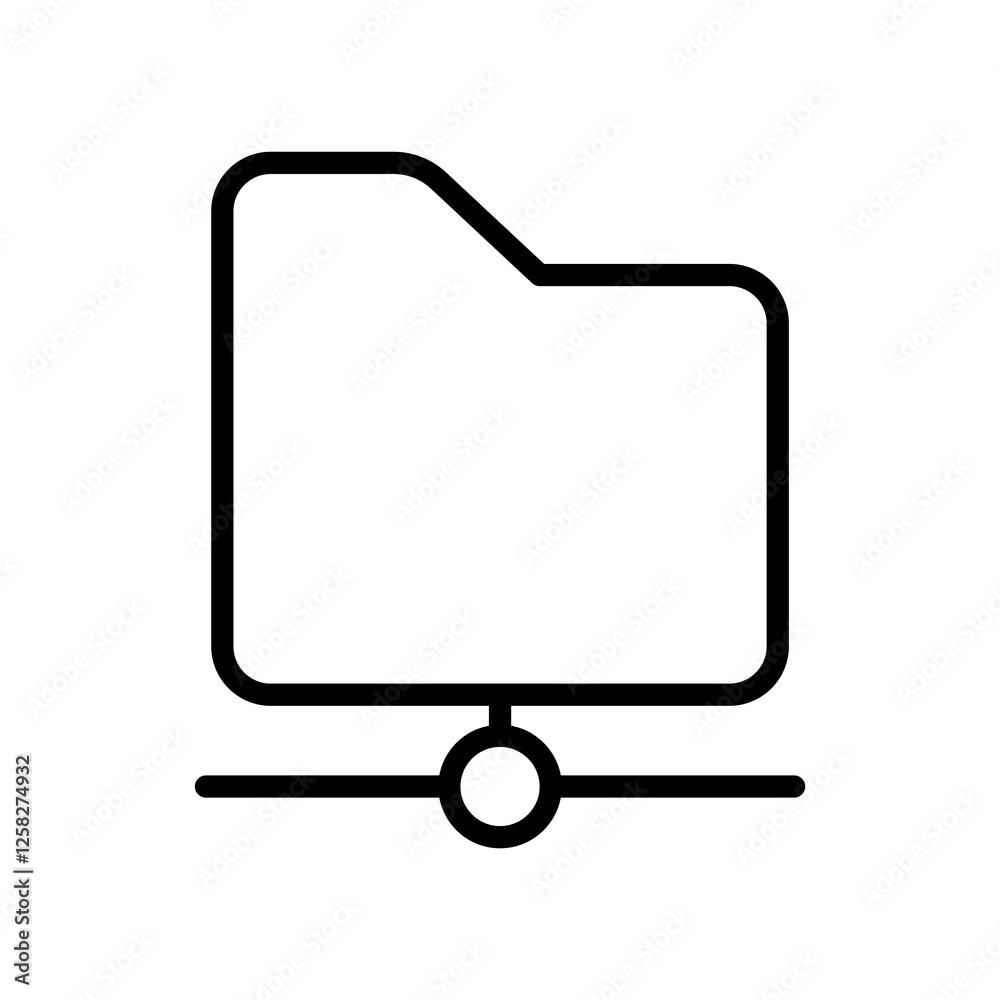 Poster folder network vector icon