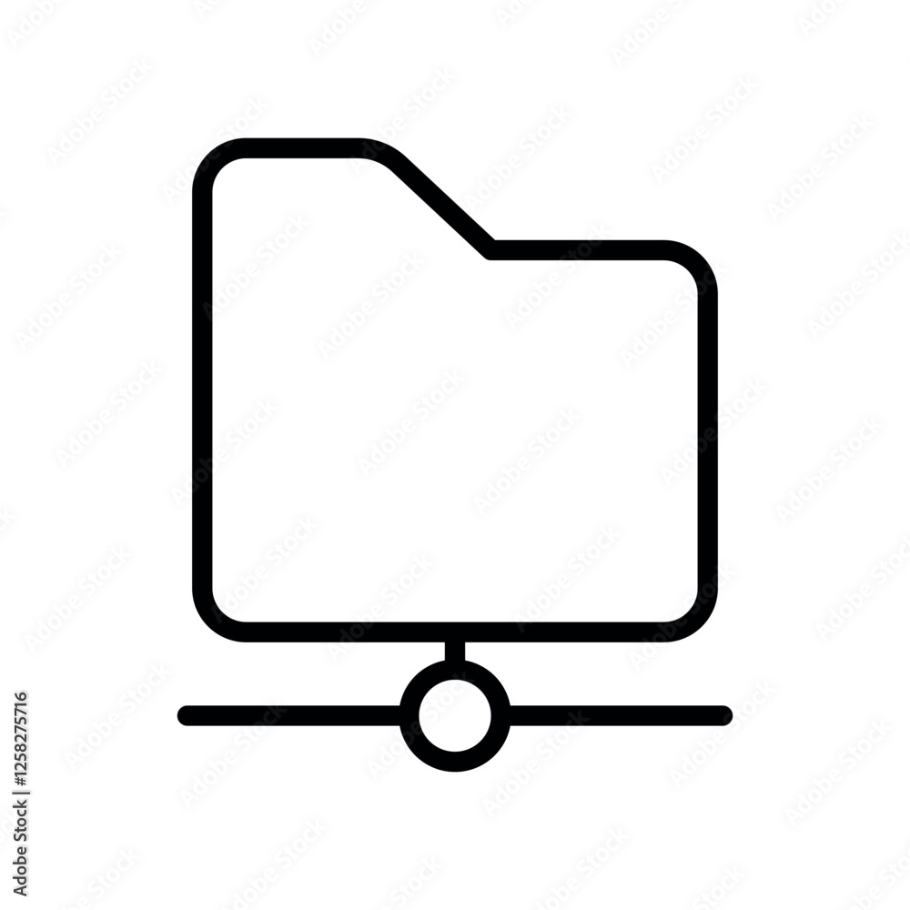 Poster folder network vector icon