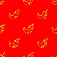 Obraz premium chili pattern Background. vintage chili background. pepper pattern background. chili doodle pattern background. hot chili pattern background.