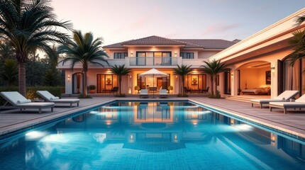 Luxury Villa with Pool Sunset Tropical Resort Real Estate