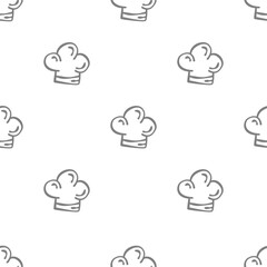 chef hat doodle pattern background. Chef Hat Illustration Seamless Background. Chef Hat Doodle.
