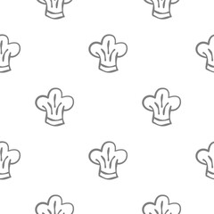 Fototapeta premium chef hat doodle pattern background. Chef Hat Illustration Seamless Background. Chef Hat Doodle.