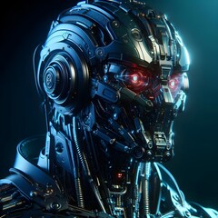 abstract futuristic robot