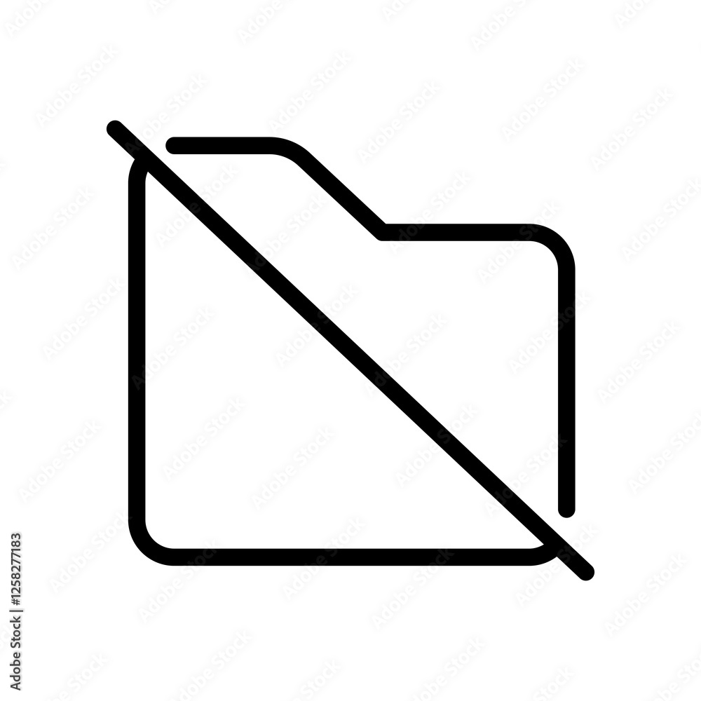 Poster folder off vector icon