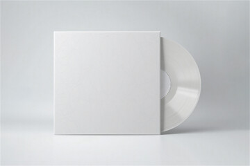 White Colored Vinyl Disc Mock Up