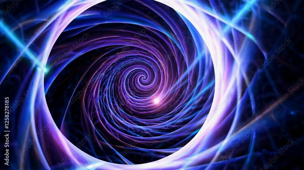 Aufkleber experience a visual journey through a swirling vortex of vibrant colors and light