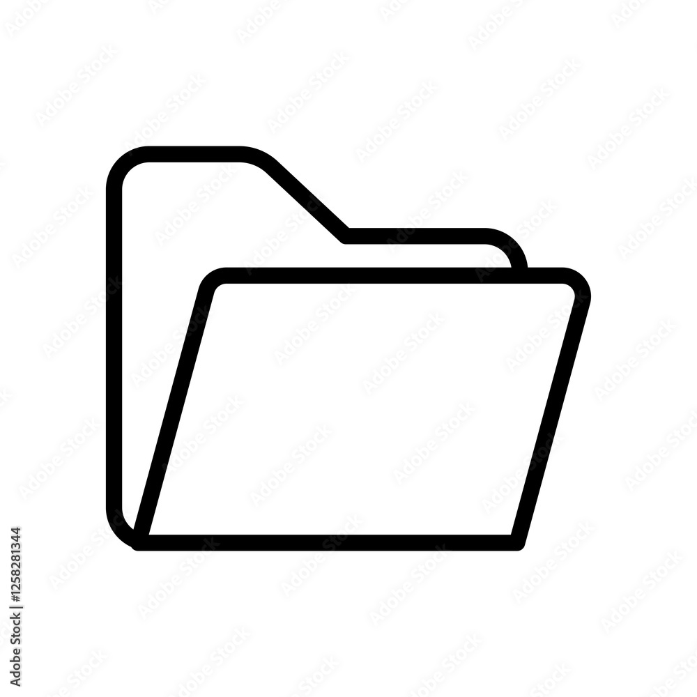 Poster folder open vector icon