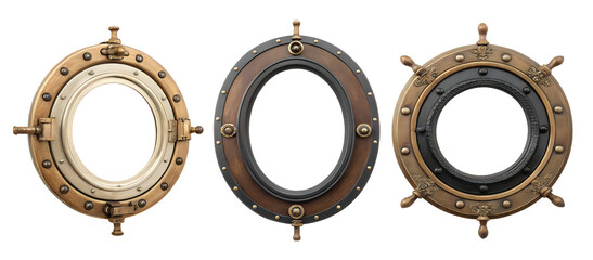 Boat Ship Porthole on White, Coastal Nautical Accessories, PNG Transparent