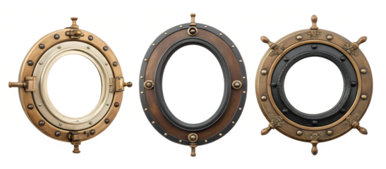 Boat Ship Porthole on White, Coastal Nautical Accessories, PNG Transparent