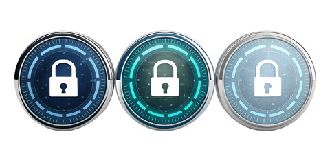 Digital Security Concept with Lock and Encryption, Cybersecurity Themes, PNG Transparent