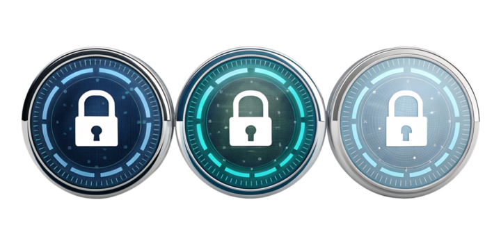 Digital Security Concept with Lock and Encryption, Cybersecurity Themes, PNG Transparent