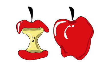 Red apple vector