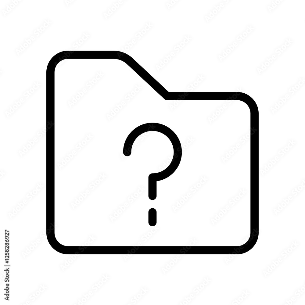 Poster folder question vector icon