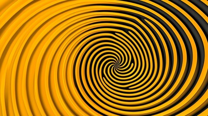 Obraz premium Abstract Swirling Spiral Pattern In Yellow And Black