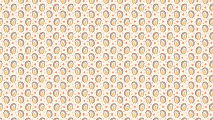 ハリネズミのイラスト、かわいいパターン背景