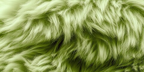 Obraz premium Closeup of a plush seamless green fur texture showcasing its soft fluffy strands Ideal for design and fashion projects requiring a natural look