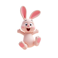 Obraz premium white rabbit isolated on white