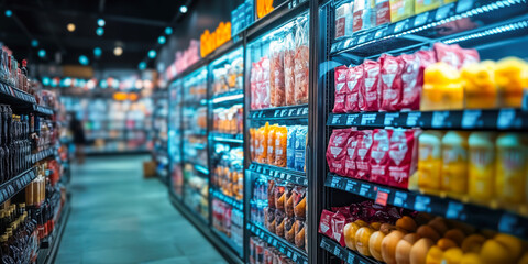 Fototapeta premium Geolocation Technology in Retail: Enhancing Product Placement and Shopping Experience with Electronic Shelf Labels