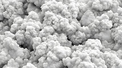 Soft White Clouds in a Gentle Overcast Sky Creating Texture