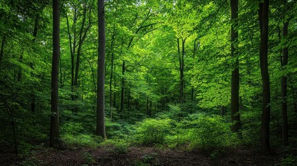 Obraz premium Dense Lush Green Forest